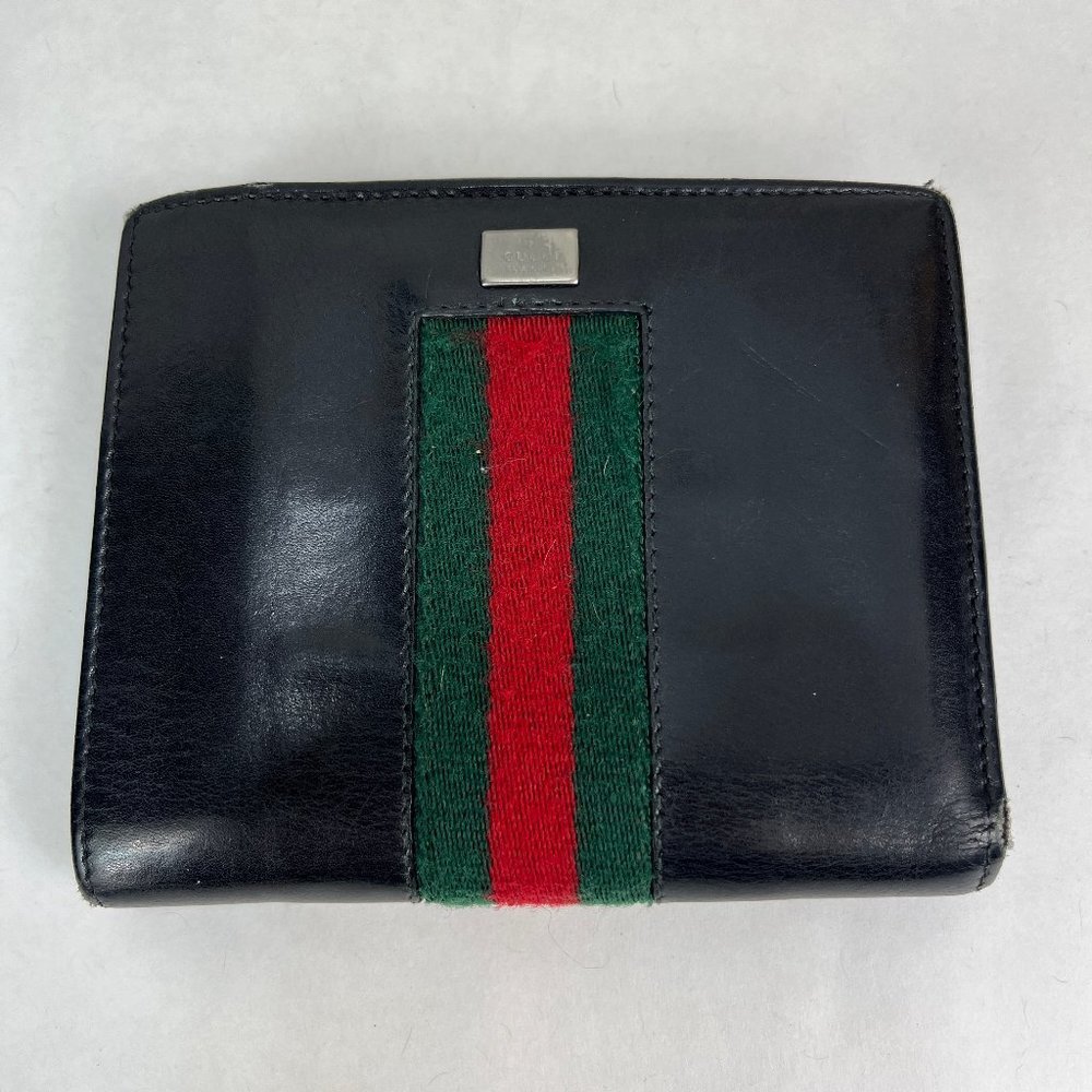 Gucci ®️ Ladies' Sherry Line Trifold Leather Wallet Pre-owned